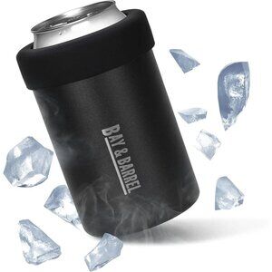 Koozie 4 Pack Stubby Beer Drink Can Holder Cooler Stainless Steel Bay Barrel